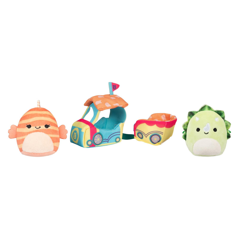 Squishmallows Micromallows SQMM0015 Accessory Set - Train Ride Super Soft Mini 6.5 cm Plush Figures (Tristan & Lucienne