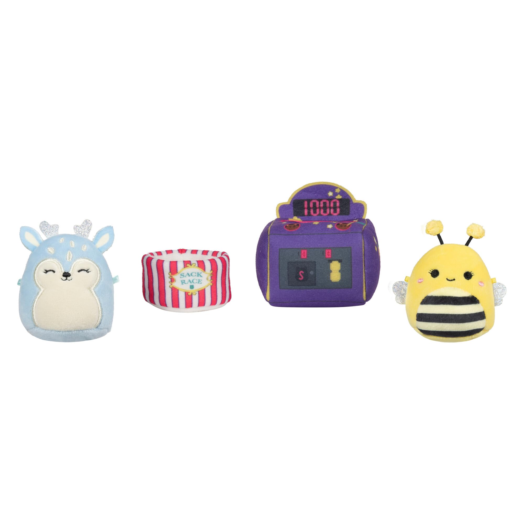 Squishmallows Micromallows SQMM0017 Accessory Set - Playtime, Super Soft Mini, 6.5 cm Plush Figures (Sunny & Farryn