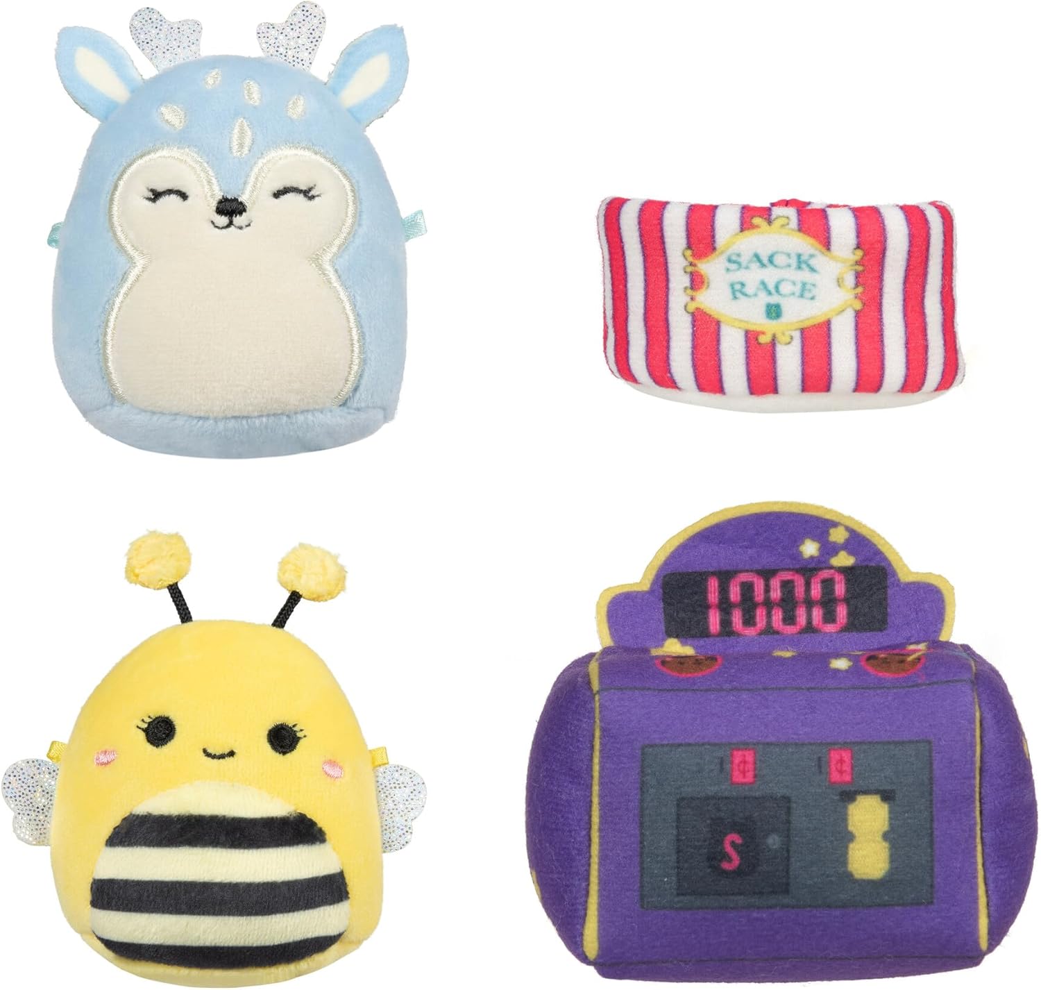 Squishmallows Micromallows SQMM0017 Accessory Set - Playtime, Super Soft Mini, 6.5 cm Plush Figures (Sunny & Farryn