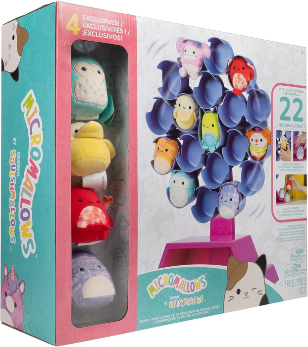 Squishmallows Jazwares Micromallows SQMM0044 - Micromallows Ferris Wheel Display Including 4 Super Soft Mini 6.5 cm Plush Figures
