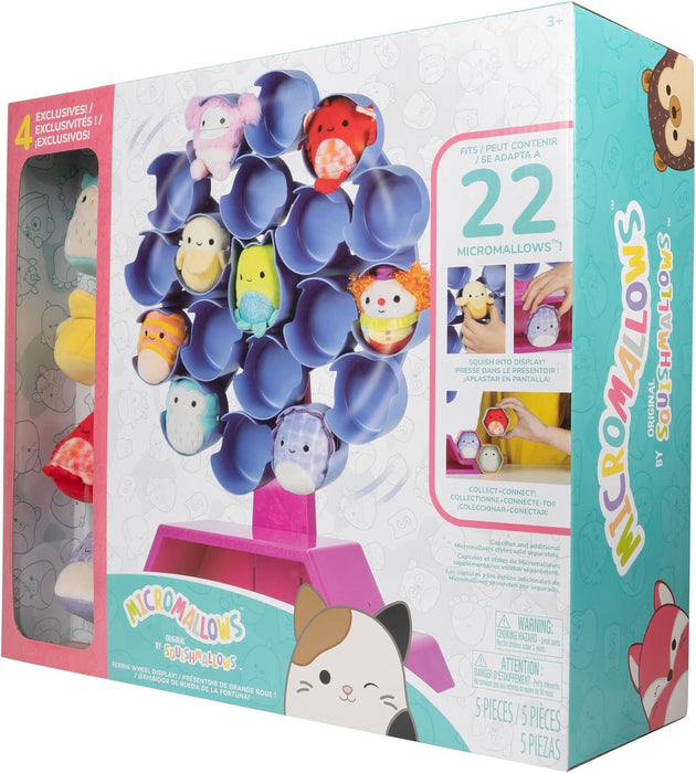 Squishmallows Jazwares Micromallows SQMM0044 - Micromallows Ferris Wheel Display Including 4 Super Soft Mini 6.5 cm Plush Figures