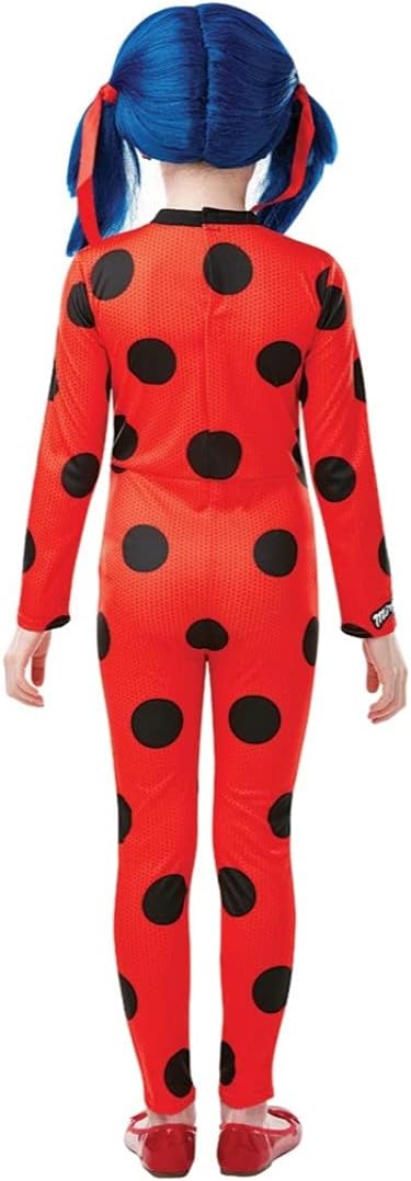 Rubies Disfraz Miraculous Ladybug Tikki Classic para niñas, Jumpsuit con detalles impresos y antifaz. Oficial de Zag Miraculous para Carnaval, Cumpleaños, Navidad y Halloween