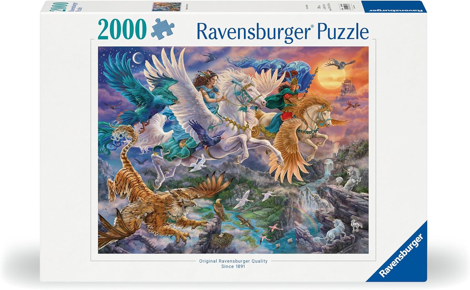 Ravensburger Puzzle 12000806 - Auf dem Pegasus durch die Lüfte - 2000 Teile Puzzle für Erwachsene ab 14 Jahren