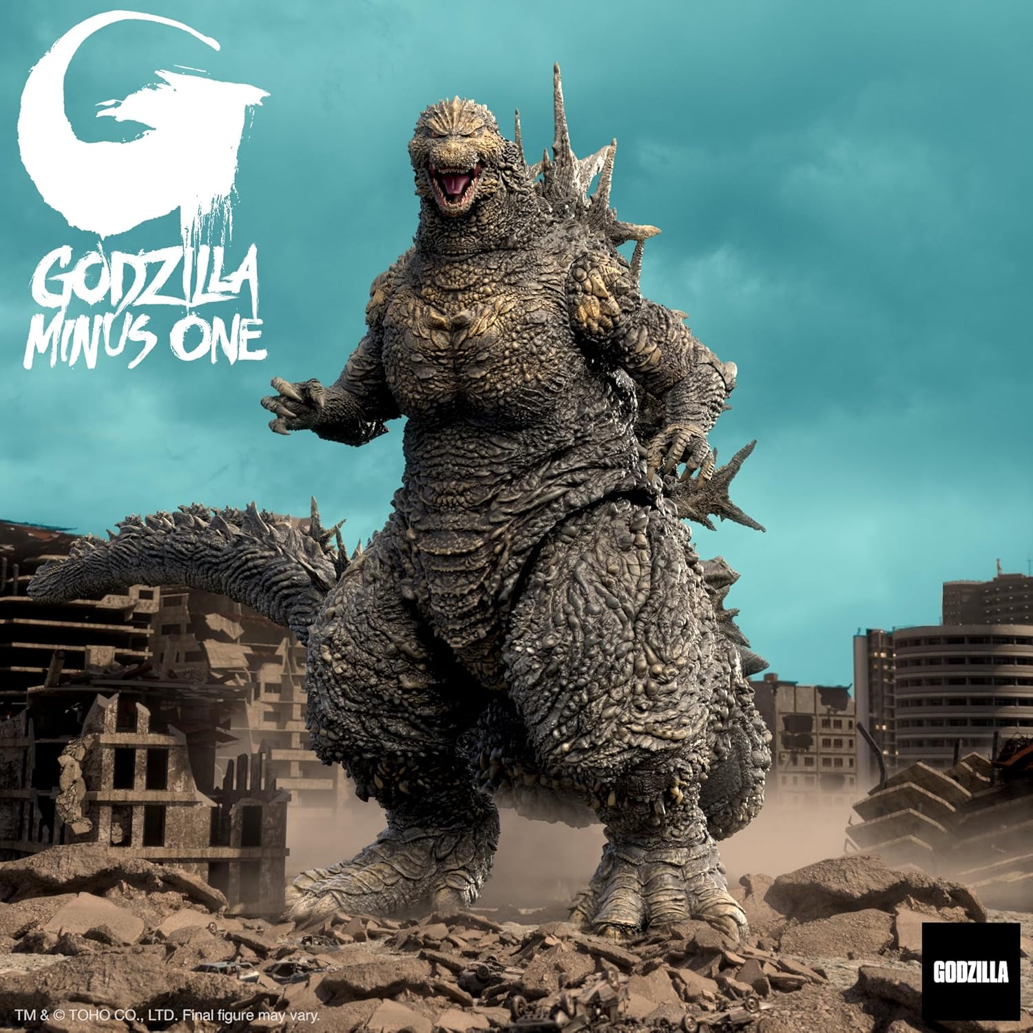 Super7 ULTIMATES! Toho Godzilla Minus One - 8" Toho Godzilla Action Figure and Godzilla: King of Monsters (Japanese Release Speed Poster) 1,000 Piece Toho Puzzle Bundle
