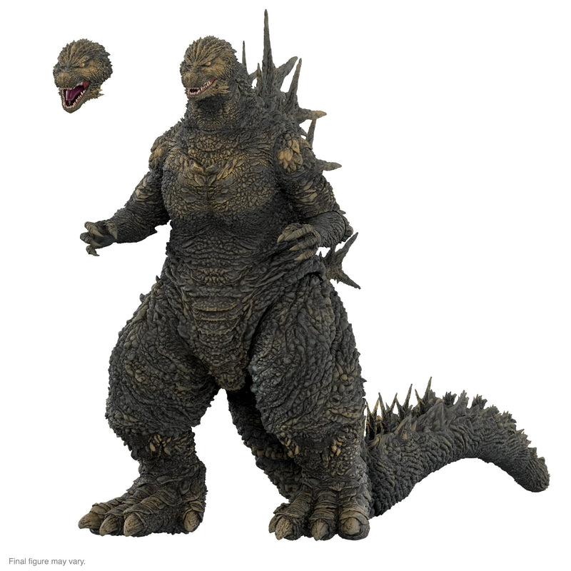 Super7 ULTIMATES! Toho Godzilla Minus One - 8" Toho Godzilla Action Figure and Godzilla: King of Monsters (Japanese Release Speed Poster) 1,000 Piece Toho Puzzle Bundle