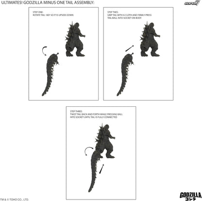 Super7 ULTIMATES! Toho Godzilla Minus One - 8" Toho Godzilla Action Figure and Godzilla: King of Monsters (Japanese Release Speed Poster) 1,000 Piece Toho Puzzle Bundle