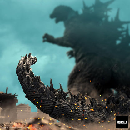 Super7 ULTIMATES! Toho Godzilla Minus One - 8" Toho Godzilla Action Figure and Godzilla: King of Monsters (Japanese Release Speed Poster) 1,000 Piece Toho Puzzle Bundle