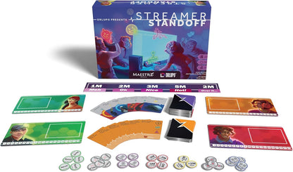 | Streamer Standoff | Strategy Board Game | Create Content, Build Your Channel & Race to 20M Subscribers | 2-5 Players | 25 Min | Ages 14+