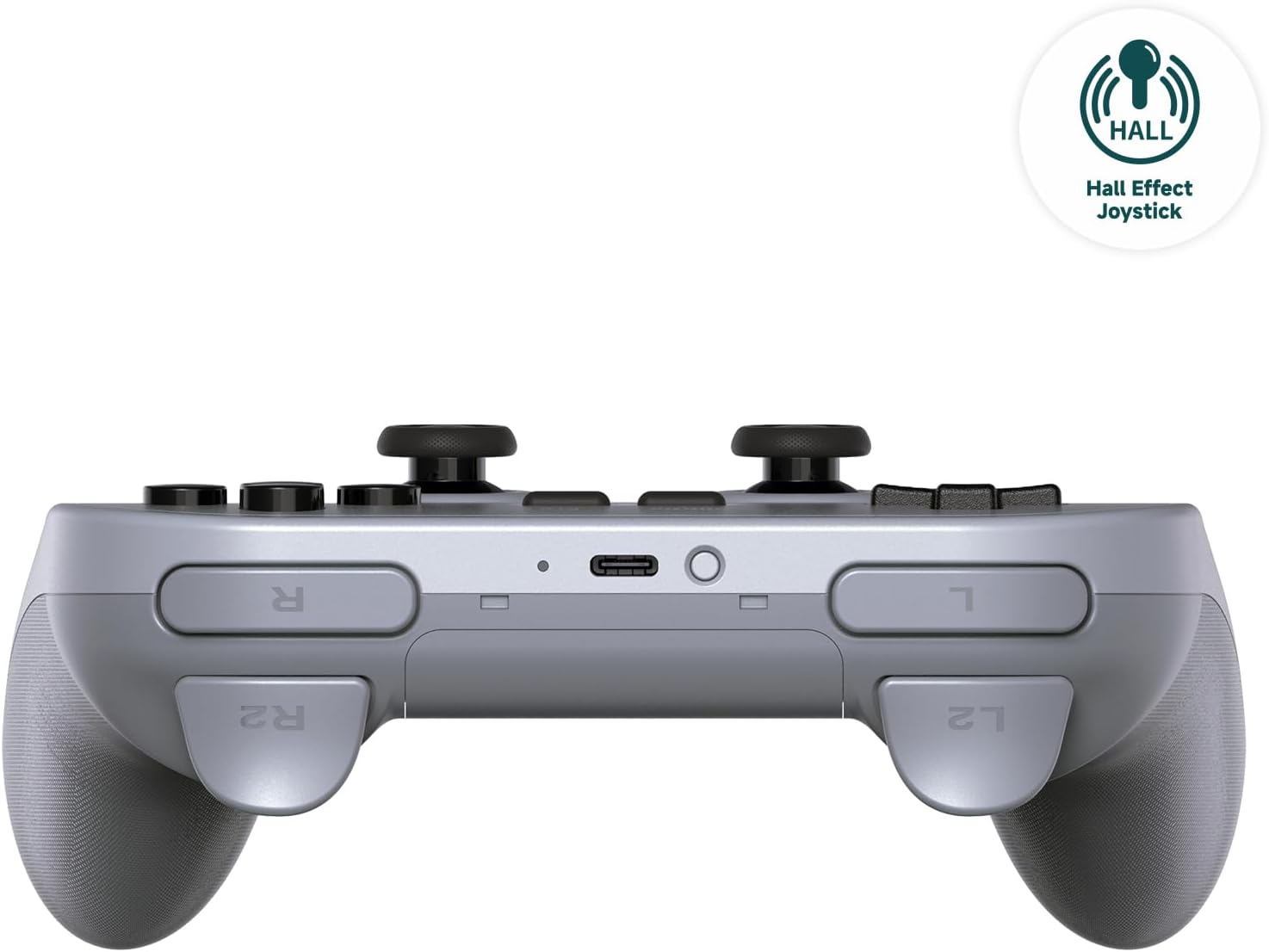 8Bitdo Pro 2 Bluetooth Controller for Switch, Hall Effect Joystick Update, Wireless Gaming Controller for Switch, Switch 2, PC, Android, and Steam Deck & Apple (Gray Edition