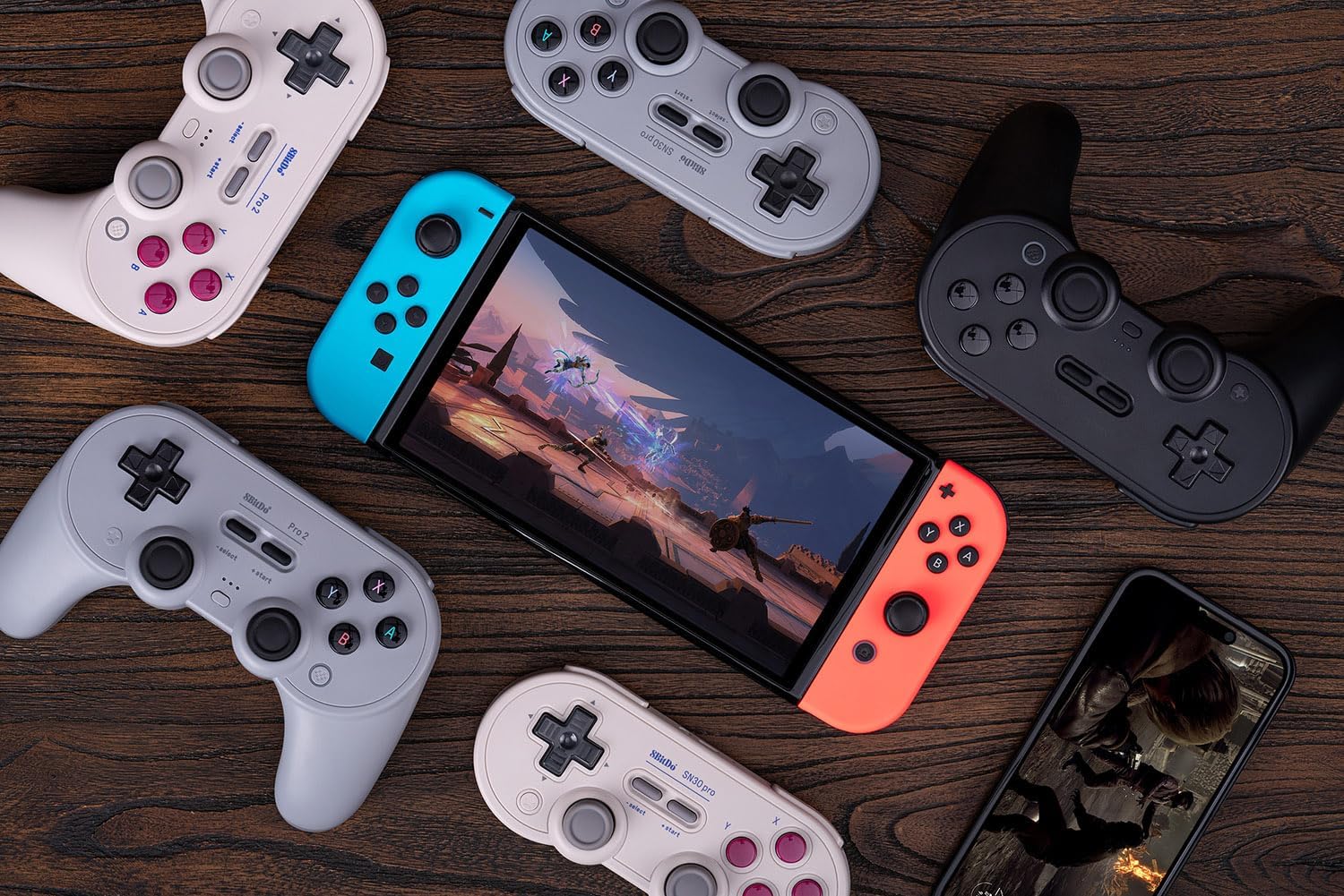 8Bitdo Pro 2 Bluetooth Controller for Switch, Hall Effect Joystick Update, Wireless Gaming Controller for Switch, Switch 2, PC, Android, and Steam Deck & Apple (Gray Edition