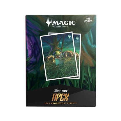 Ultra PRO - MTG Duskmourn 105ct Apex Deck Protector Sleeves Artwork of Exhume, 105 Standard Size Card Sleeves for Magic: The Gathering, Gloss Clear Front, Textured Print, Durable Card Protector