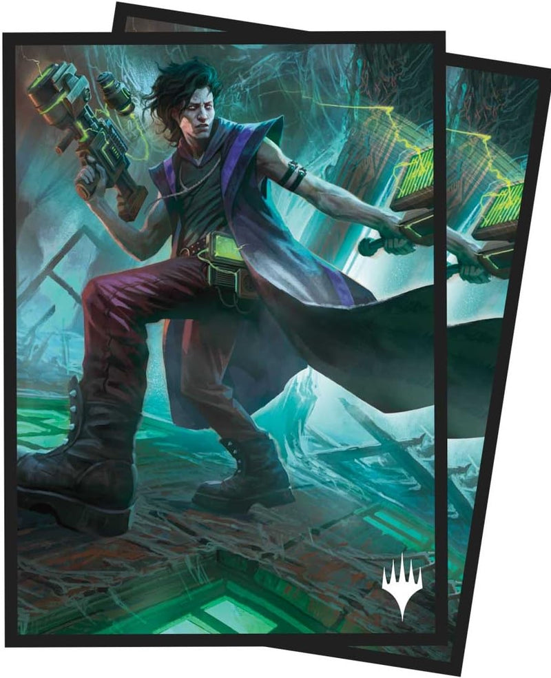 Ultra PRO - MTG Duskmourn 100ct Deck Protector Sleeves Commander Winter, Cynical Opportunist, Kartenhüllen in Standardgröße mit langlebiger ChromaFushion Tech, Matte Finish Kartenhüllen, MTG