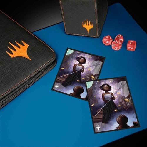 Ultra PRO - MTG Duskmourn 100ct Deck Protector Sleeves Commander Aminatou, Veil Piercer, Kartenhüllen in Standardgröße mit langlebiger ChromaFushion Tech, Matte Finish Kartenhüllen, MTG Kartenhüllen