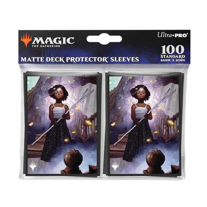 Ultra PRO - MTG Duskmourn 100ct Deck Protector Sleeves Commander Aminatou, Veil Piercer, Kartenhüllen in Standardgröße mit langlebiger ChromaFushion Tech, Matte Finish Kartenhüllen, MTG Kartenhüllen