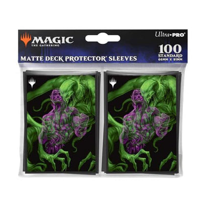Ultra PRO - MTG Duskmourn 100ct Deck Protector Sleeves Ft. Tyvar, The Pummeler, Kartenhüllen in Standardgröße mit langlebiger ChromaFushion-Technologie, Matte Finish Kartenhüllen, MTG Kartenhüllen