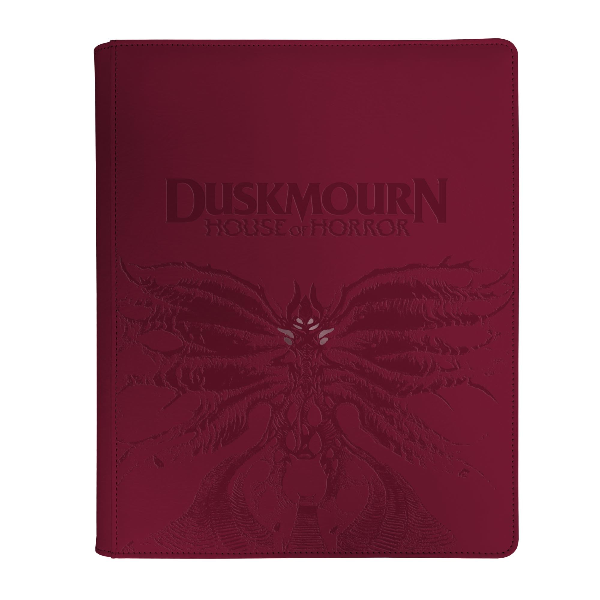 Ultra PRO - MTG Duskmourn 9-Pocket Premium Zippered PRO-Binder Creepy Leather, Stores and Protects up to 360 Standard Size Cards in Sideloading pockets, Debossed MTG Art Symbol, Zippered Closure