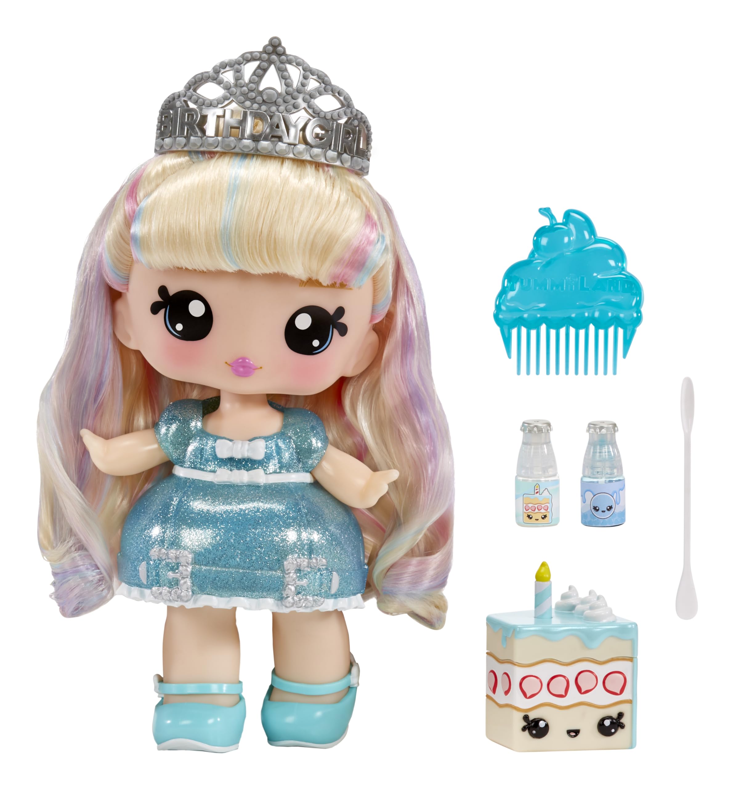 Yummiland Large Doll + Lipgloss Pet- Birthday Cake