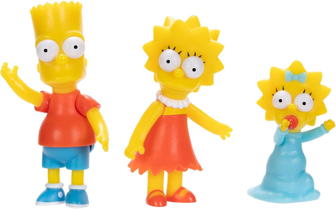THE SIMPSONS Action Figures Family Multi-Pack 6.35cm Scale Figures by JAKKS Pacific, Includes Homer, Marge, Bart, Lisa, Maggie, Santa’s Little Helper, and Snowball II