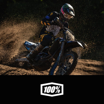 100% Accuri 2 Goggles - Eyewear for Motocross & Mountain Biking - Goggles for Dirt Bikes, Motorcycles & Bike Sports - Blackline, Mirror Red/Blue Lens