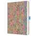 SIGEL JN853 Jolie Notebook, Pure Wildflowers, lined, 15,2 x 20,3 cm, hardcover, 192 pages, brown, pink, blue, purple