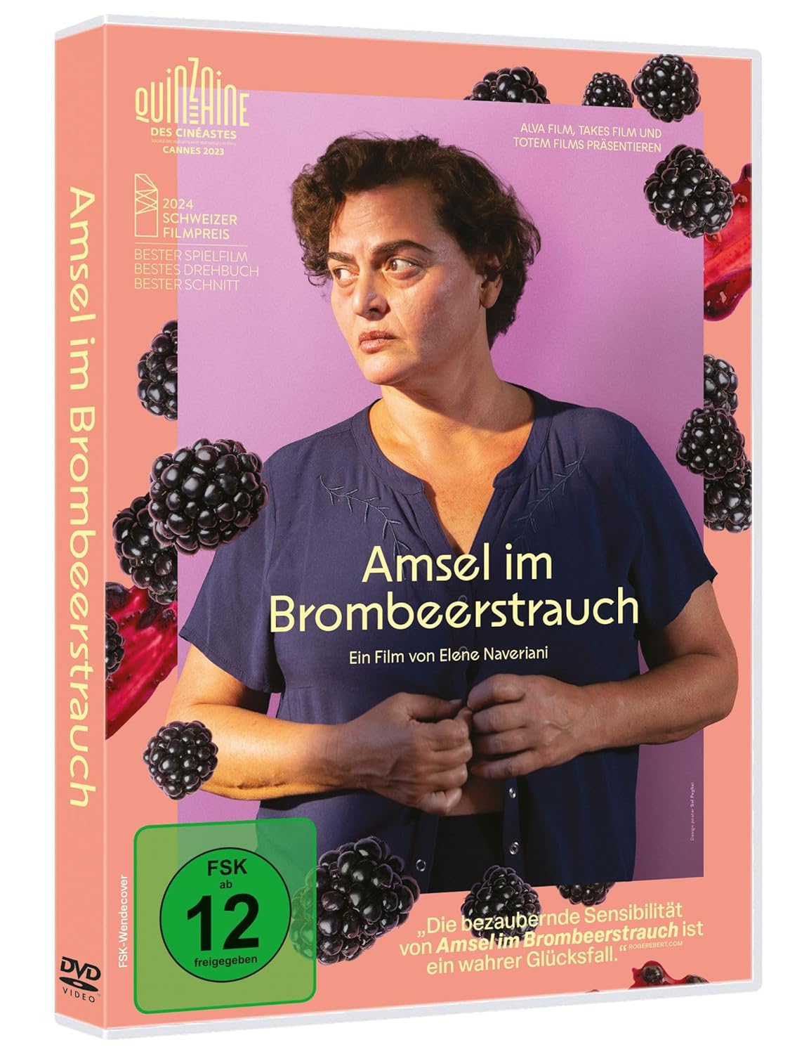 Amsel im Brombeerstrauch