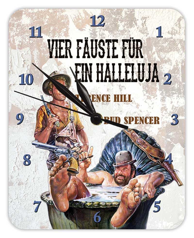 Bud Spencer & Terence Hill Wanduhr Vier Fauste fur