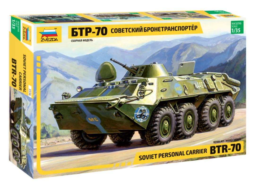 1/35 Modellino Carro Armato BTR-70 Soviet Armored Personnel Carrier (Importato da Giappone