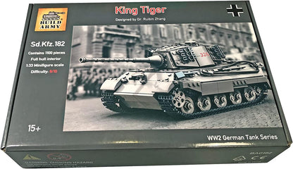 Buildarmy WW2 Deutsche King Tiger (Tiger II) Baustein Modell Construction Set