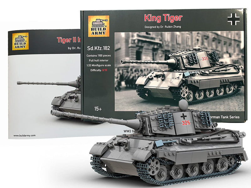 Buildarmy WW2 Deutsche King Tiger (Tiger II) Baustein Modell Construction Set