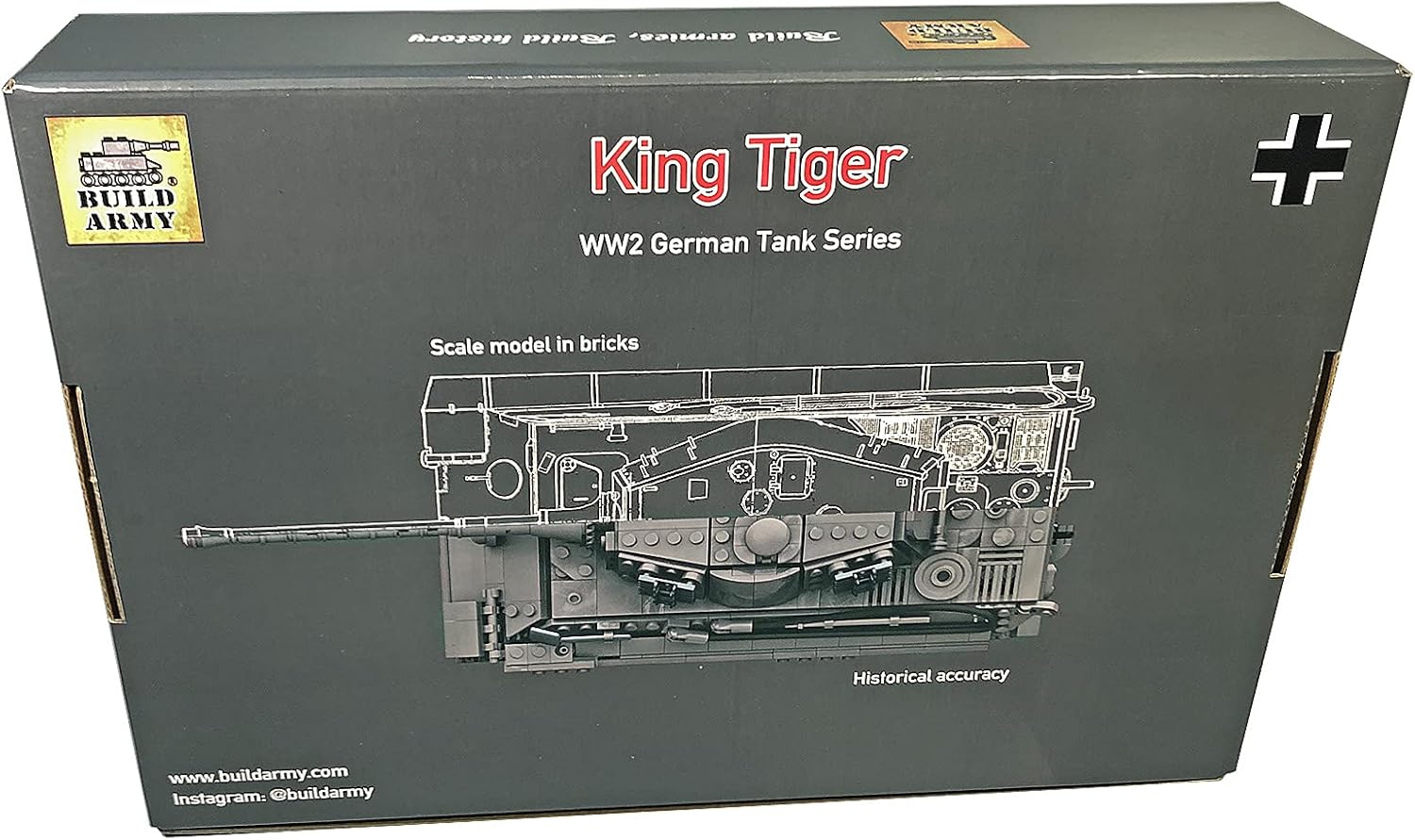 Buildarmy WW2 Deutsche King Tiger (Tiger II) Baustein Modell Construction Set