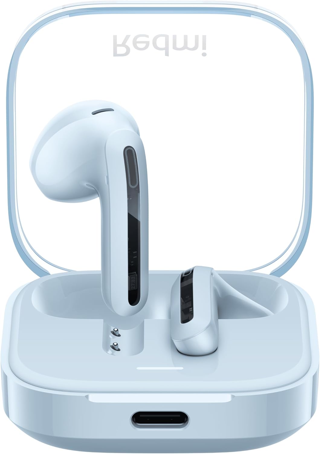 Xiaomi Redmi Buds 6 Active In-Ear Headphones, Bluetooth 5.4, Up to 30 Hours Battery Life, 14.2 mm Dynamic Driver, IPX4 Water Protection, Phone Call Noise Reduction, Transparent Blue
