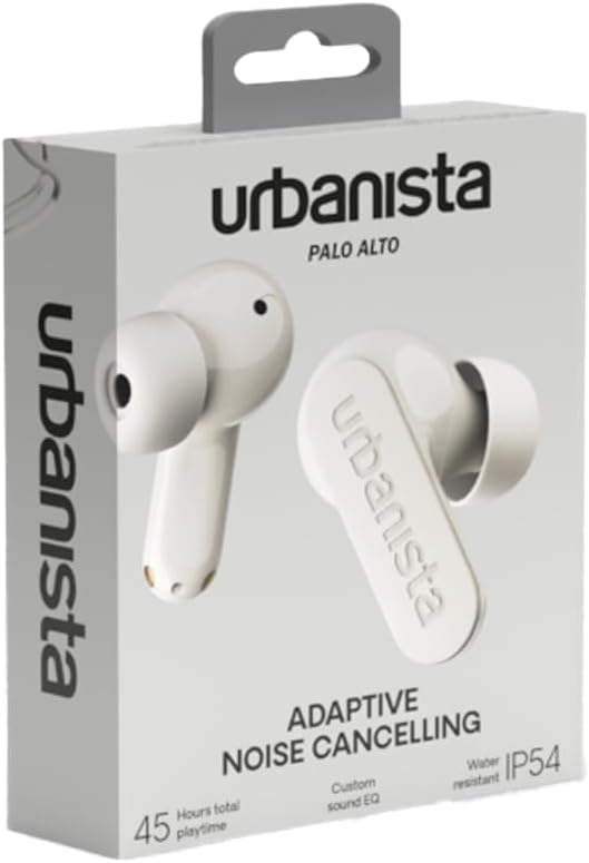 Urbanista Palo Alto Cuffie Bluetooth, Auricolari Bluetooth 5.3 Wireless, Cuffie Antirumore con 6 HD Mics, Audio adattivo, Trasparenza, 45 Ore di Riproduzione, Bassi Potenti, USB-C, IP54, Viola