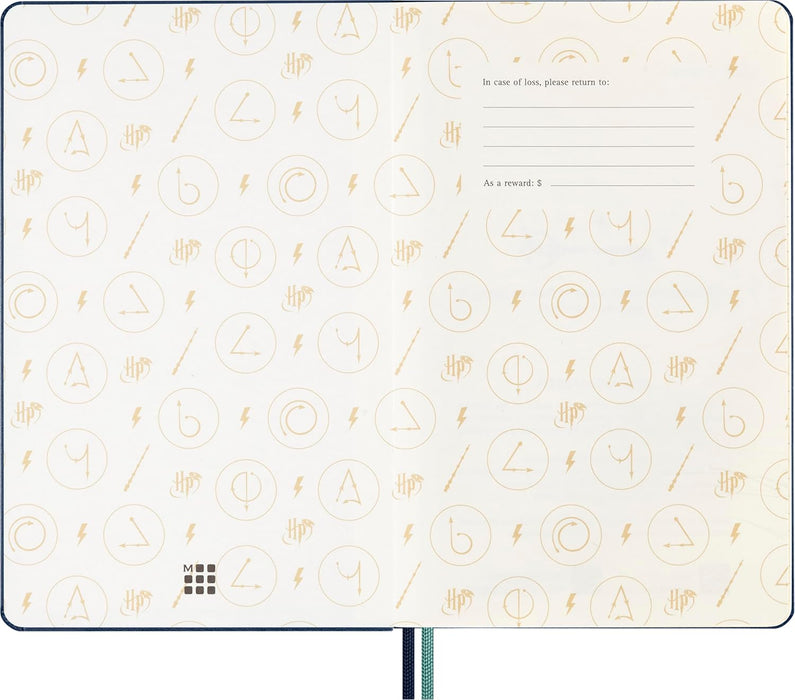 Moleskine Giftbox Colección Hechizos Wizarding World Harry Potter, Caja de Regalo con Bolígrafo Kaweco, Washi Tape, Cuaderno a Rayas con Tapa Dura y Cierre Elástico, Formato Grande 13 x 21 cm