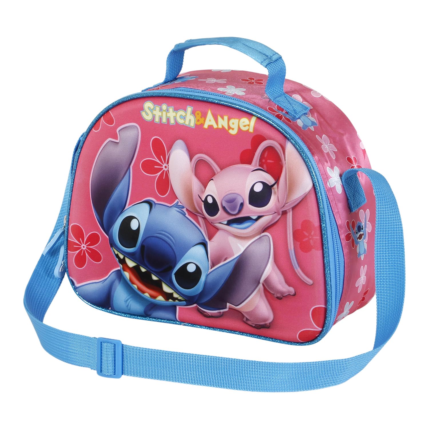 Disney Lilo and Stitch Match-3D Lunch Bag, Pink, 25.5 x 20 cm