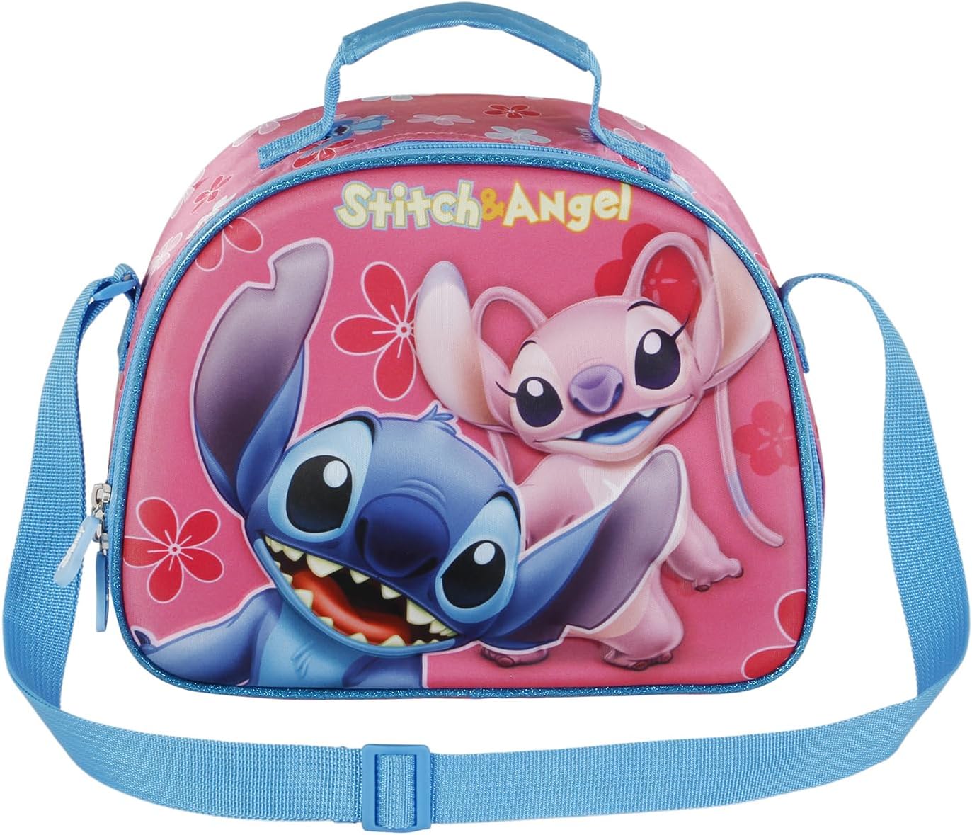 Disney Lilo and Stitch Match-3D Lunch Bag, Pink, 25.5 x 20 cm