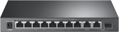 TP-Link 10-Port Gigabit Desktop Switch with 6-Port PoE+ and 2-Port PoE++,Supports PoE Power up to 123 W,Auto Recovery,Compliance with IEEE 802.3af/at/bt,Durable Metal Casing,Plug and Play(TL-SG1210PP)