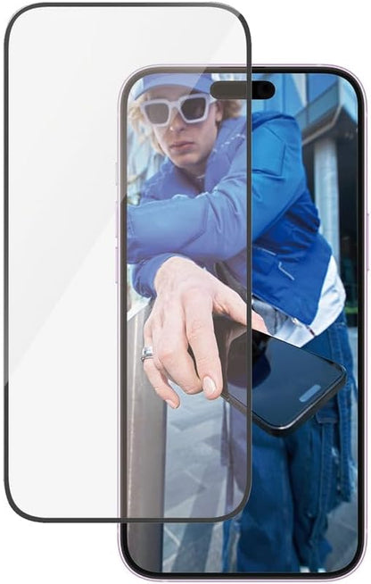 PanzerGlass Ultra Wide Fit Screen Protector for Apple iPhone 16 Plus/ 15 Plus/ 14 Pro Max| Edge to Edge Tempered Glass, Drop/Scratch Protection, Anti-Fingerprint, Easy Install, Case Friendly - Clear