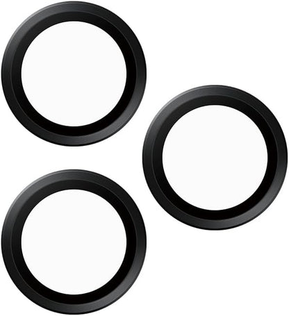 PanzerGlass HOOPS Camera Lens Protector for Apple iPhone 16 Pro / 16 Pro Max 2024| Ultra High Clarity Glass,Full Coverage Individual Lens Protection, Anti-Scratch Anti-Fingerprint - Black