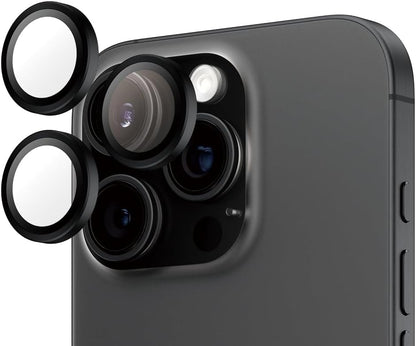 PanzerGlass HOOPS Camera Lens Protector for Apple iPhone 16 Pro / 16 Pro Max 2024| Ultra High Clarity Glass,Full Coverage Individual Lens Protection, Anti-Scratch Anti-Fingerprint - Black