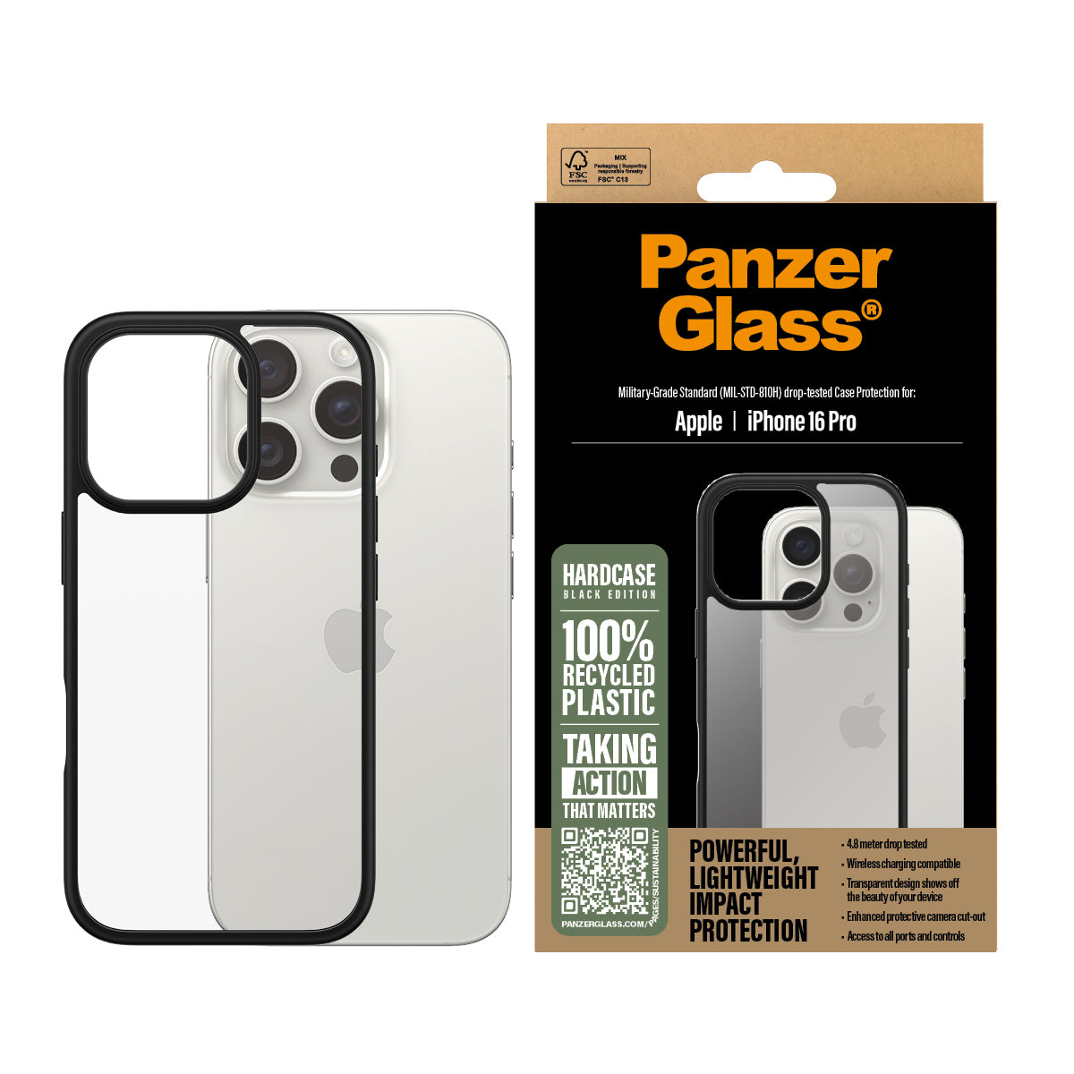 PanzerGlass ® HardCase Transparent iPhone 16 Pro