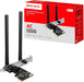 Mercusys AC1200 Wi-Fi Bluetooth 5.0 PCIe Adapter with Two Antennas, Dual Band,MU-MIMO,WPA3, Supports Windows 10/11(64bit), Plug and Play(MA30E)