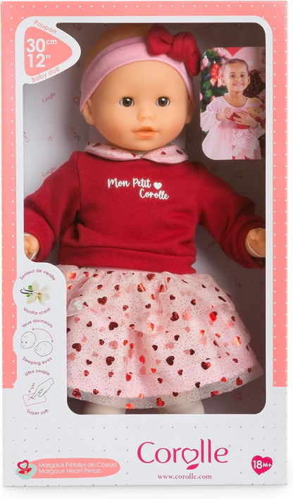 Corolle - Mijn eerste pop, Baby Calin Margaux hartblaadjes, 30 cm, vanaf 18 maanden, 9000100730