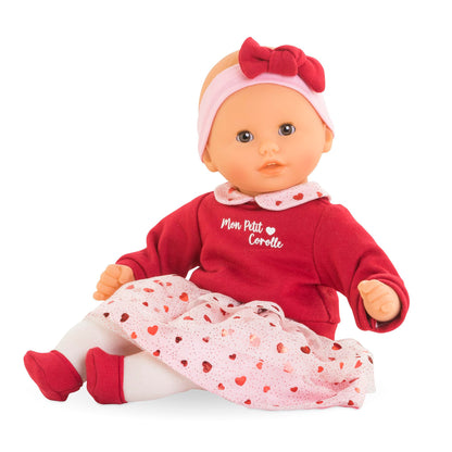 Corolle - Mijn eerste pop, Baby Calin Margaux hartblaadjes, 30 cm, vanaf 18 maanden, 9000100730