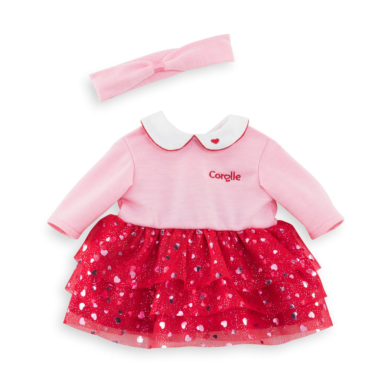 Corolle - Jurk en hoofdband met bloemblaadjes, kleding, voor poppen 36 cm, vanaf 2 jaar, 9000141590