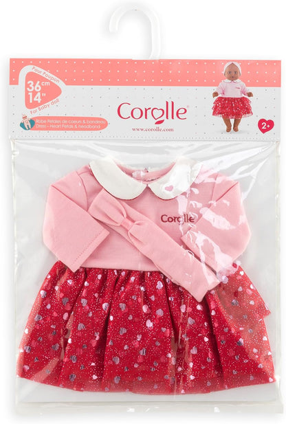 Corolle - Jurk en hoofdband met bloemblaadjes, kleding, voor poppen 36 cm, vanaf 2 jaar, 9000141590