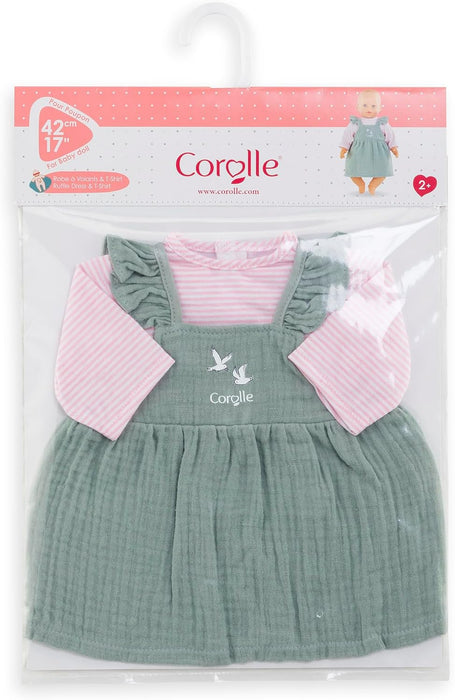 Corolle - Dress with Ruffles and T-Shirt with Loire Edges, Clothing, for Doll 42 cm, from 2 Years, 9000160160