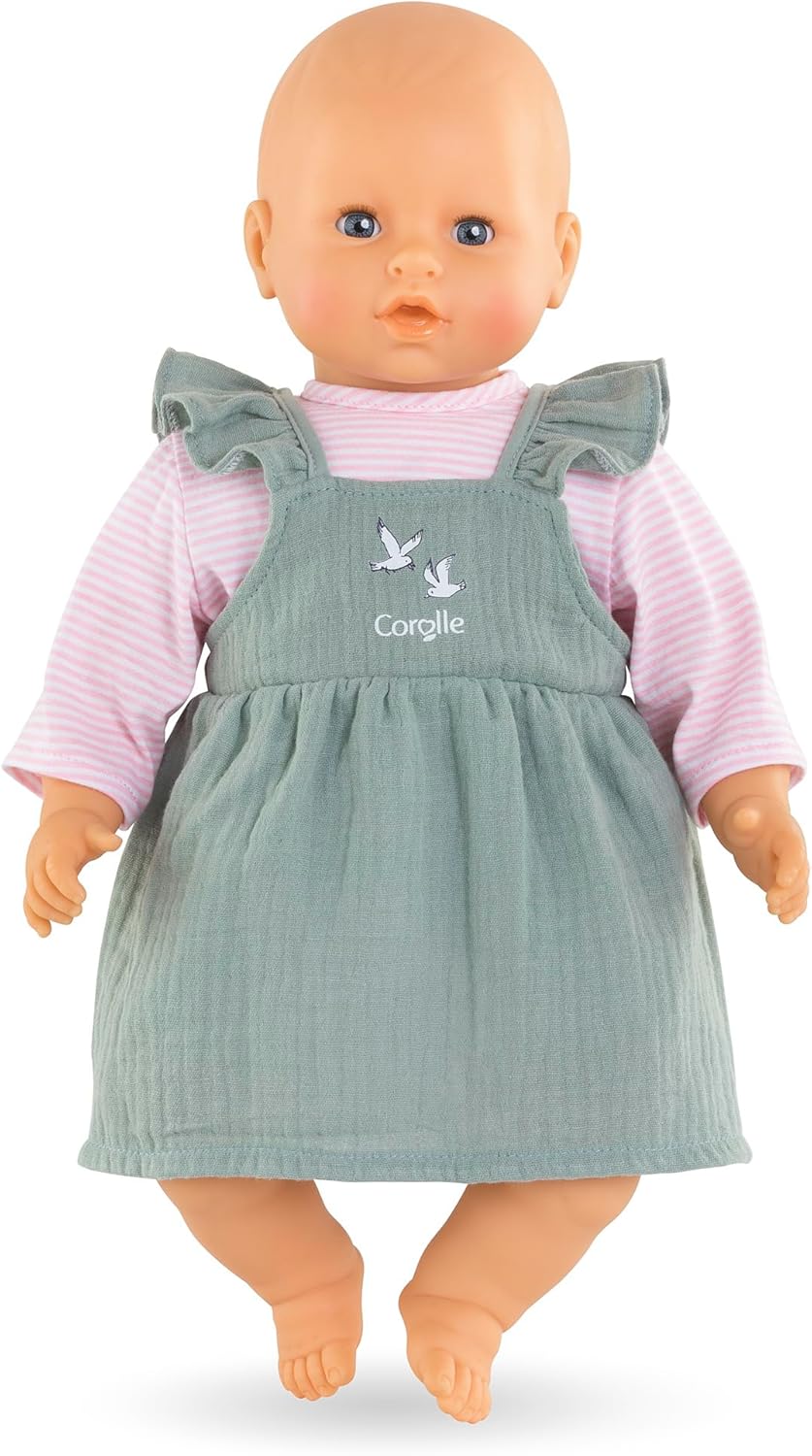 Corolle - Dress with Ruffles and T-Shirt with Loire Edges, Clothing, for Doll 42 cm, from 2 Years, 9000160160