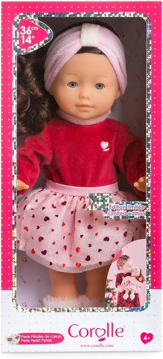 Ma Corolle Perle, Herzblatt, Weichkörper-Ankleidepuppe mit langen braunen Haaren, Schlafaugen, Vanilleduft, 36cm, ab 4 Jahre
