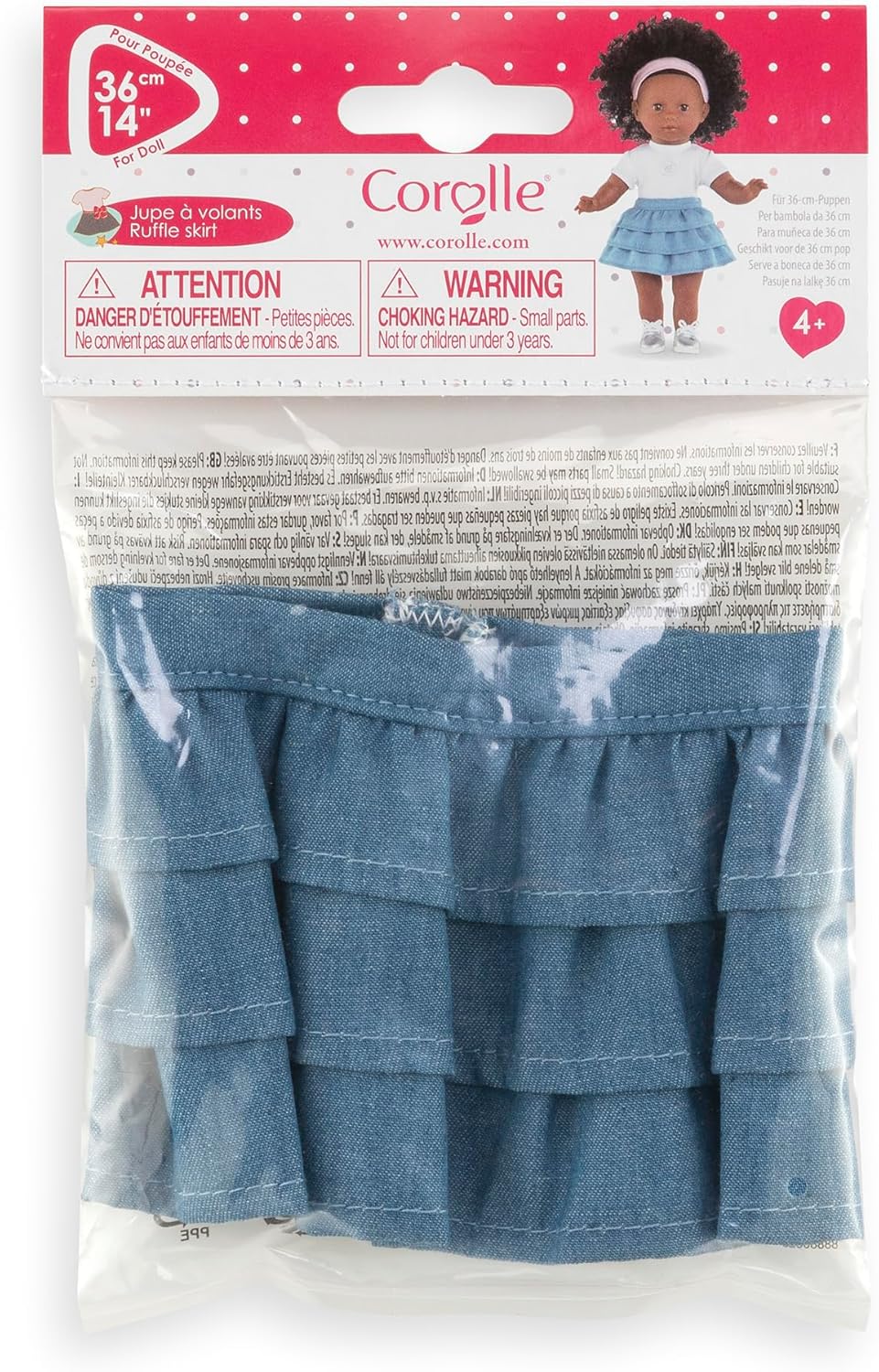 Corolle Jeansrock, für alle 36cm Ma Ankleidepuppen, ab 4 Jahre