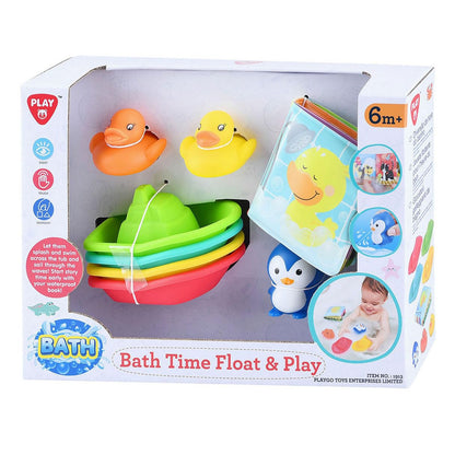 Play Bath Toy Set – Bath Book and Boats – 8 Pieces – Colourful Bath Fun